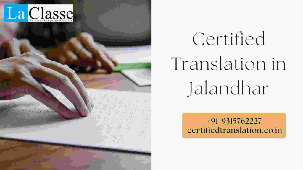 Certified Translation in Jalandhar